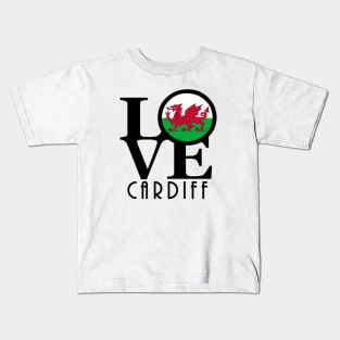 LOVE Cardiff Wales Kids T-Shirt